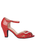 Laden Sie das Bild in den Galerie-Viewer, Vintage Pumps Mable. Rot