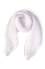 Laden Sie das Bild in den Galerie-Viewer, Grosses Retro Chiffon-Kopf-Halstuch, Gradiation, Schwarz,Rot, Weiß