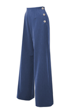 Laden Sie das Bild in den Galerie-Viewer, Swing Hose Pretty 40's Classic, Airforce Blue Plus Size