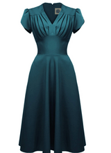 Laden Sie das Bild in den Galerie-Viewer, Swingkleid Retro 50s, Teal- Petrol