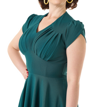 Laden Sie das Bild in den Galerie-Viewer, Swingkleid Retro 50s, Teal- Petrol