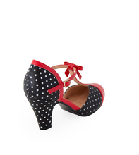 Laden Sie das Bild in den Galerie-Viewer, Riemchen Pumps Kelly Lee, Rot/Schwarz/Weiß