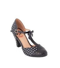 Laden Sie das Bild in den Galerie-Viewer, Riemchen Pumps Kelly Lee, Schwarz/Weiß