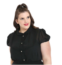 Laden Sie das Bild in den Galerie-Viewer, Bluse Taffy, Schwarz, Plus Size