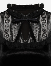 Laden Sie das Bild in den Galerie-Viewer, Samt-Top Mouming, Schwarz