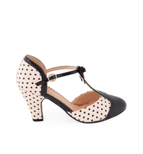 Laden Sie das Bild in den Galerie-Viewer, Riemchen Pumps Kelly Lee, Schwarz-Creme (Blush)