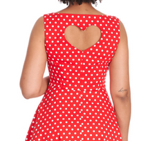 Laden Sie das Bild in den Galerie-Viewer, Swingkleid Dot Days 50's, Polka Rot