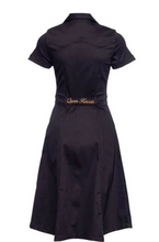 Laden Sie das Bild in den Galerie-Viewer, Jeans-Swingkleid Workwear, Schwarz ,Plus Size