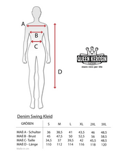 Laden Sie das Bild in den Galerie-Viewer, Jeans-Swingkleid Workwear, Schwarz ,Plus Size