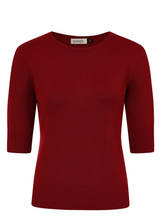 Laden Sie das Bild in den Galerie-Viewer, Feinstrick-Pulli Grace, Bordeaux