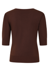 Laden Sie das Bild in den Galerie-Viewer, Feinstrick-Pulli Grace, Braun Plus Size