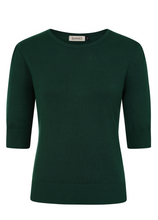 Laden Sie das Bild in den Galerie-Viewer, Feinstrick-Pulli Grace, Flaschengrün