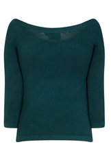 Laden Sie das Bild in den Galerie-Viewer, Feinstrick-Pulli, Pretty Illusion, Flaschengrün