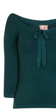 Laden Sie das Bild in den Galerie-Viewer, Feinstrick-Pulli, Pretty Illusion, Flaschengrün