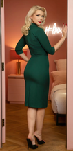 Laden Sie das Bild in den Galerie-Viewer, Bleistiftkleid Imogen, Flaschengrün