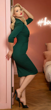 Laden Sie das Bild in den Galerie-Viewer, Bleistiftkleid Imogen, Flaschengrün