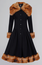 Laden Sie das Bild in den Galerie-Viewer, Mantel Pearl-Permuttlack, Schwarz ( Kunstpelz )x