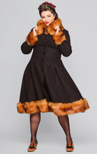 Laden Sie das Bild in den Galerie-Viewer, Mantel Pearl-Permuttlack, Schwarz ( Kunstpelz )x