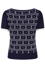 Laden Sie das Bild in den Galerie-Viewer, Pulli Nellie Anchors, Navy