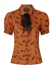 Laden Sie das Bild in den Galerie-Viewer, Bluse Vixey Fox 40's, Braun