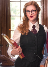 Laden Sie das Bild in den Galerie-Viewer, The Suit Up Waistcoat Black & Charcoal Tweed