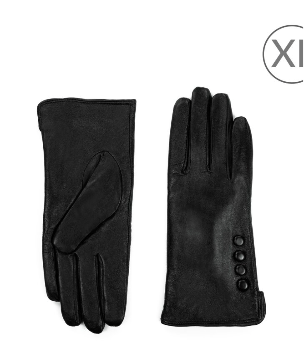 Echtleder-Handschuhe in Schwarz  Strychnin Boutique
