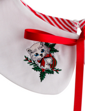 Laden Sie das Bild in den Galerie-Viewer, Kragen Holly, Weiss-Rot