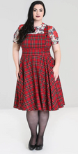 Laden Sie das Bild in den Galerie-Viewer, Trägerkleid Irvine Pinaford, Tartan Rot