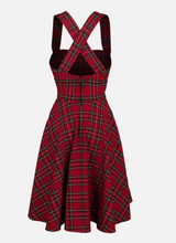 Laden Sie das Bild in den Galerie-Viewer, Trägerkleid Irvine Pinaford, Tartan Rot