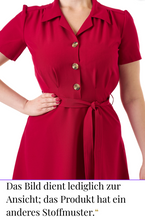 Laden Sie das Bild in den Galerie-Viewer, Hemdblusenkleid Pretty 40's Polka, Wine
