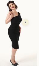 Laden Sie das Bild in den Galerie-Viewer, Bleistiftkleid Norma im Wiggel-Stil, Schwarz