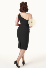 Laden Sie das Bild in den Galerie-Viewer, Bleistiftkleid Norma im Wiggel-Stil, Schwarz