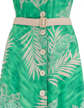 Laden Sie das Bild in den Galerie-Viewer, Hemdblusenkleid Charlene Ruby, 40's Emerald Palm, Grün
