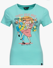 Laden Sie das Bild in den Galerie-Viewer, T-Shirt They see me Apperollin, Mint, Plus Size