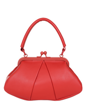 Laden Sie das Bild in den Galerie-Viewer, Vintage Tasche Shirley, klein mit Schultergurt, Rot