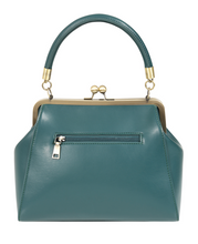 Laden Sie das Bild in den Galerie-Viewer, Vintage Tasche mit Schultergurt , Scarlett Frame , Grün-Petrol