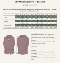 Laden Sie das Bild in den Galerie-Viewer, The Watchmaker’s Waistcoat, Plaid dusty blue, Plus Size
