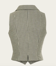 Laden Sie das Bild in den Galerie-Viewer, The Watchmaker’s Waistcoat,Green herringbone stripe
