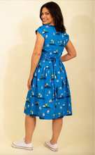 Laden Sie das Bild in den Galerie-Viewer, Swingkleid Gina Lighthouses, Blau