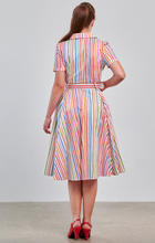 Laden Sie das Bild in den Galerie-Viewer, Swingkleid Bella, Gestreift-Multicolor