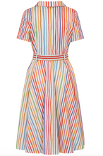 Laden Sie das Bild in den Galerie-Viewer, Swingkleid Bella, Gestreift-Multicolor
