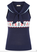 Laden Sie das Bild in den Galerie-Viewer, Top Sailor Sophie mit Ankermotiv, Navy