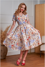 Laden Sie das Bild in den Galerie-Viewer, Swingkleid Bella Retro Beach, Creme