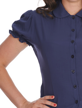 Laden Sie das Bild in den Galerie-Viewer, Bluse Betsy Bloom, Navy