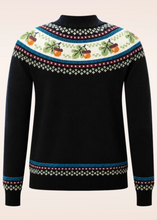 Laden Sie das Bild in den Galerie-Viewer, Acorn Fairisle Strickpullover in Schwarz