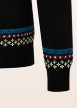 Laden Sie das Bild in den Galerie-Viewer, Acorn Fairisle Strickpullover in Schwarz