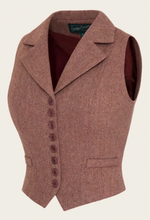 Laden Sie das Bild in den Galerie-Viewer, The Watchmaker’s Waistcoat – Rust & Tan Wool Tweed