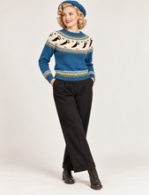 Laden Sie das Bild in den Galerie-Viewer, Fair-Isle-Strickpullover Puffin Corsair, Blau