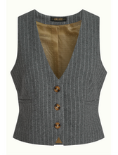 Laden Sie das Bild in den Galerie-Viewer, Weste, Cissy Gilet Brando Stripe – Grey Melange