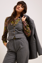 Laden Sie das Bild in den Galerie-Viewer, Weste, Cissy Gilet Brando Stripe – Grey Melange